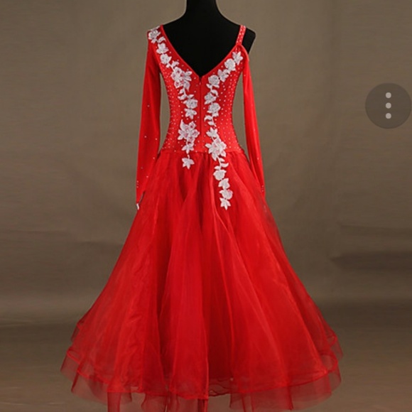 Red ballroom smooth dress! - Picture 2 of 7